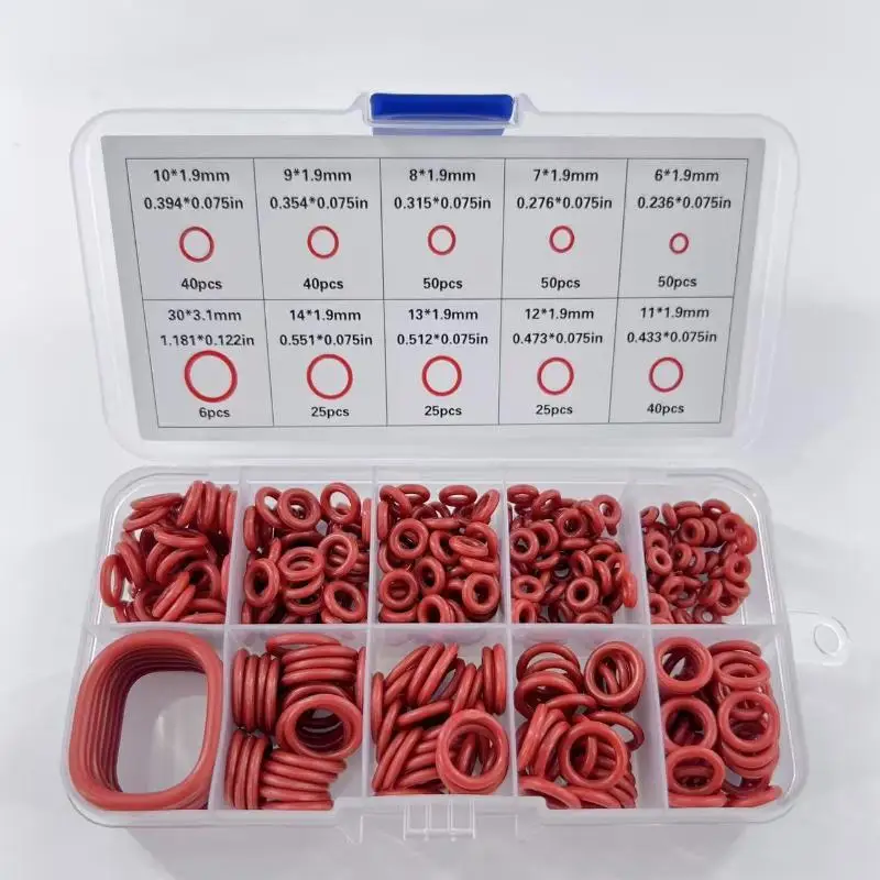 370Pcs Silicone O Ring Sealing Assortment Kit Heat Resistant Assorted Sizes for Car Auto Repair