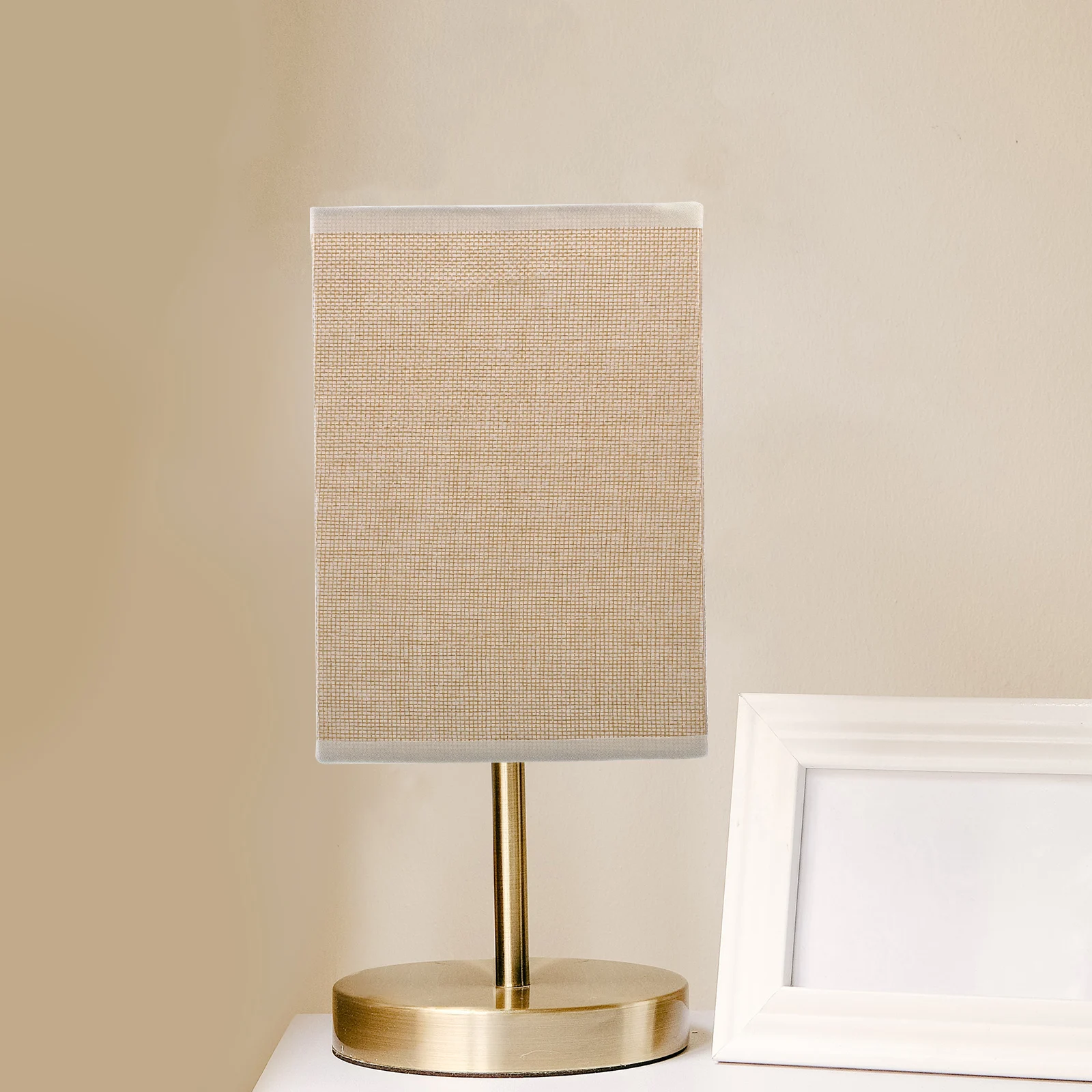 Paralume quadrato di ricambio in lino, ferro, resistente all'usura, per la casa, camera da letto, apparecchio di illuminazione, copertura, tavolo, scrivania, paralume moderno