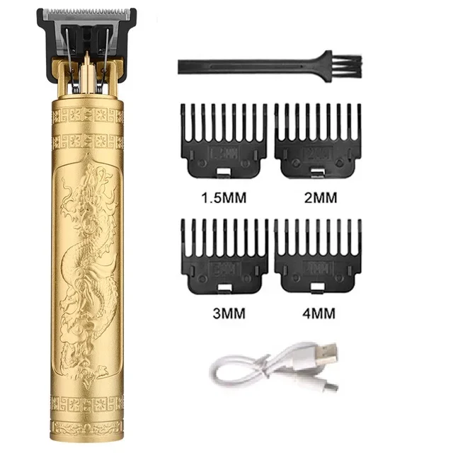 Vintage Haarschneidemaschine Akku-Trimmer tragbare USB-Schnelllade-Haarschneidemaschine Elektrorasierer Friseur Barber