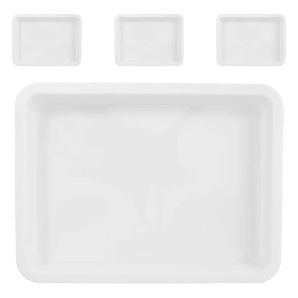 

4Pcs Laboratory Trays Durable Leakproof Acid Alkali Resistant Chemical Reagent Storage Pan Experiment Tray Lab Sample Organizer
