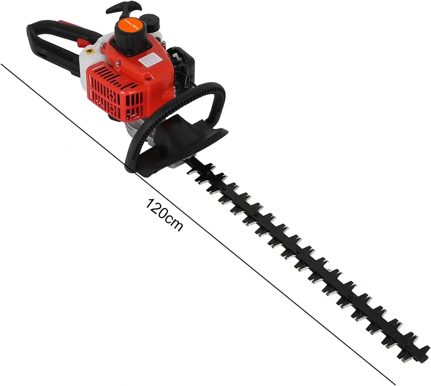 26cc Gas Hedge Trimmer, 24 Inches 2 Stroke Brush Trimmer Cordless Shrub Trimmer Tea Trimmer, Fuel Efficient Low Noise High Power