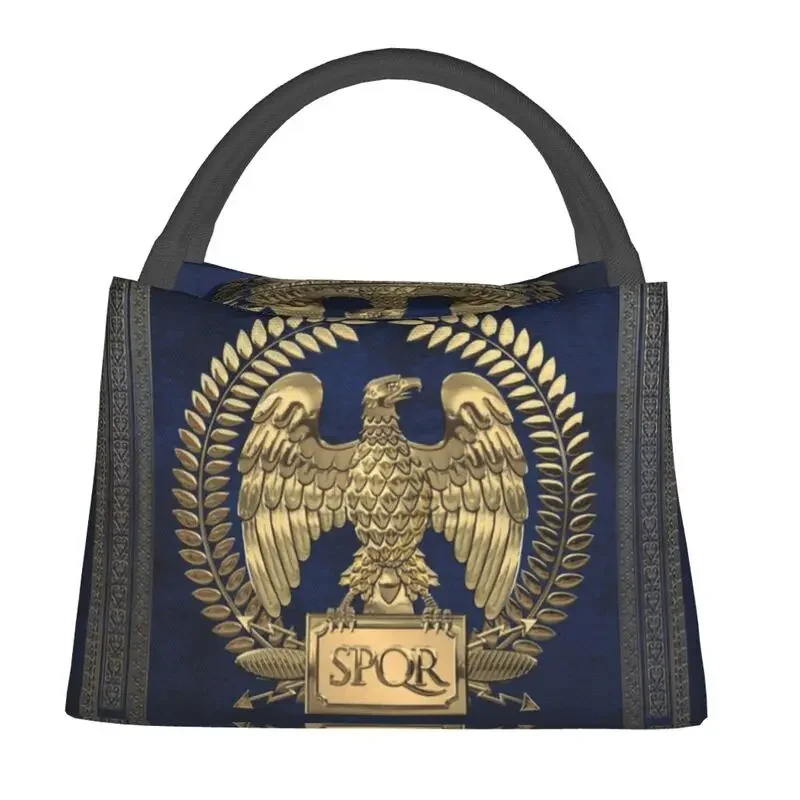 Roman Empire Gold Imperial Eagle Insulated Lunch Bags for School Office Rome SPQR Resuable Cooler Thermal Bento Box Women