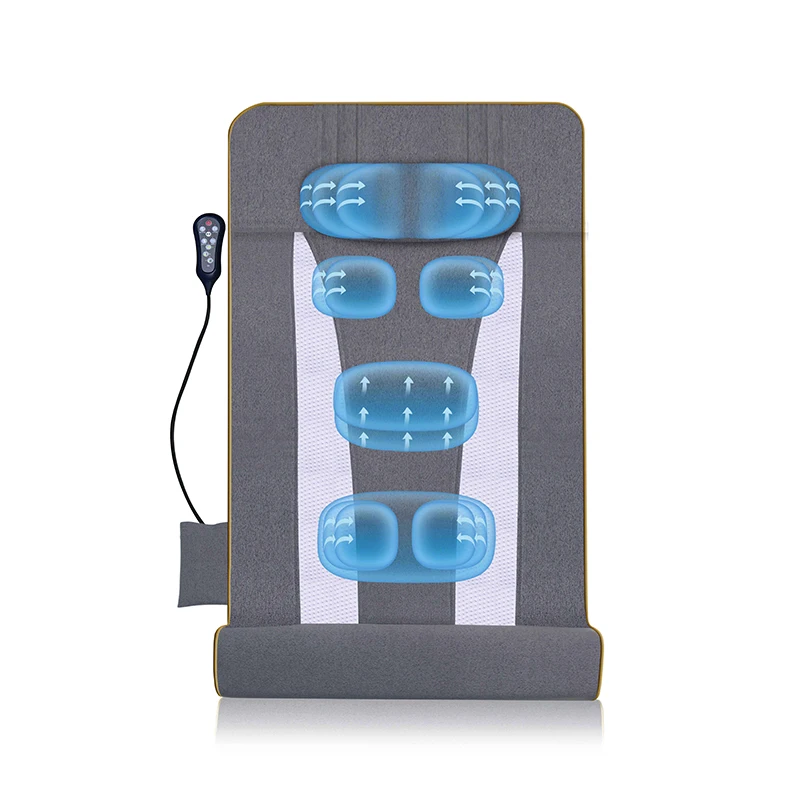 Best Selling Electric Heated Shiatsu Massage Mat Full Body Vibrator Massage Mattress For Bed And Sofa
