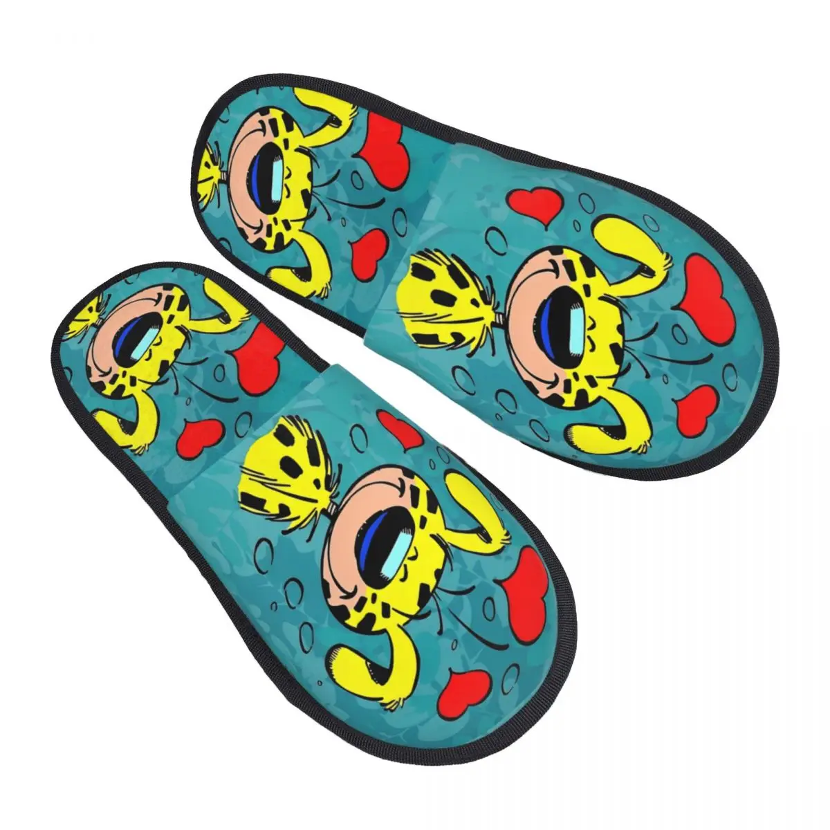 

Женские домашние тапочки Kawaii Marsupilami с индивидуальным принтом, мягкие теплые анимационные синие пушистые тапочки из пены с эффектом памяти, домашняя уличная обувь