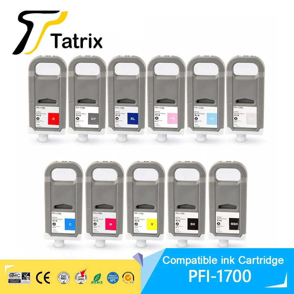 Tatrix PFI-1700 PFI1700 PFI 1700 Premium Color Compatible Ink Jet cartridge for canon Pro 2000/4000/4000s/6000/6000s Printer