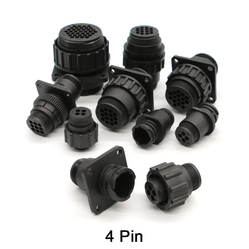 206061-1 Shi Ma Code 4Pin Automotive Connector Male End Flange Jacket AMP Circular CPC Plug 4P flang 182647-1 182658-1 4P cable