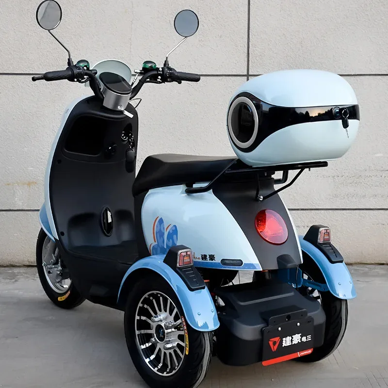 High Quality 1000W Motor Electric Freight Tricycle 3-Wheel Electric Motorcycle with Pedals Open Body 60v Voltage