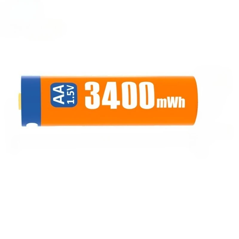 جديد 1.5 فولت 3400mWh AA بطارية قابلة للشحن USB نوع-C قابلة للشحن aa بطارية ليثيوم أيون للتحكم عن بعد الألعاب الكهربائية الماوس