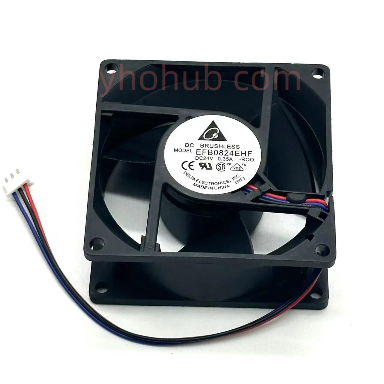 Delta Electronics EFB0824EHF R00 DC 24V 0.35A 80x80x32mm Server Cooling Fan