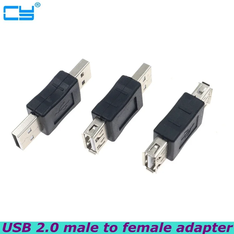 

Черный адаптер USB A «папа-мама» USB 2.0 A, соединительный соединитель, удлинитель, кабель для передачи данных, шнур-конвертер
