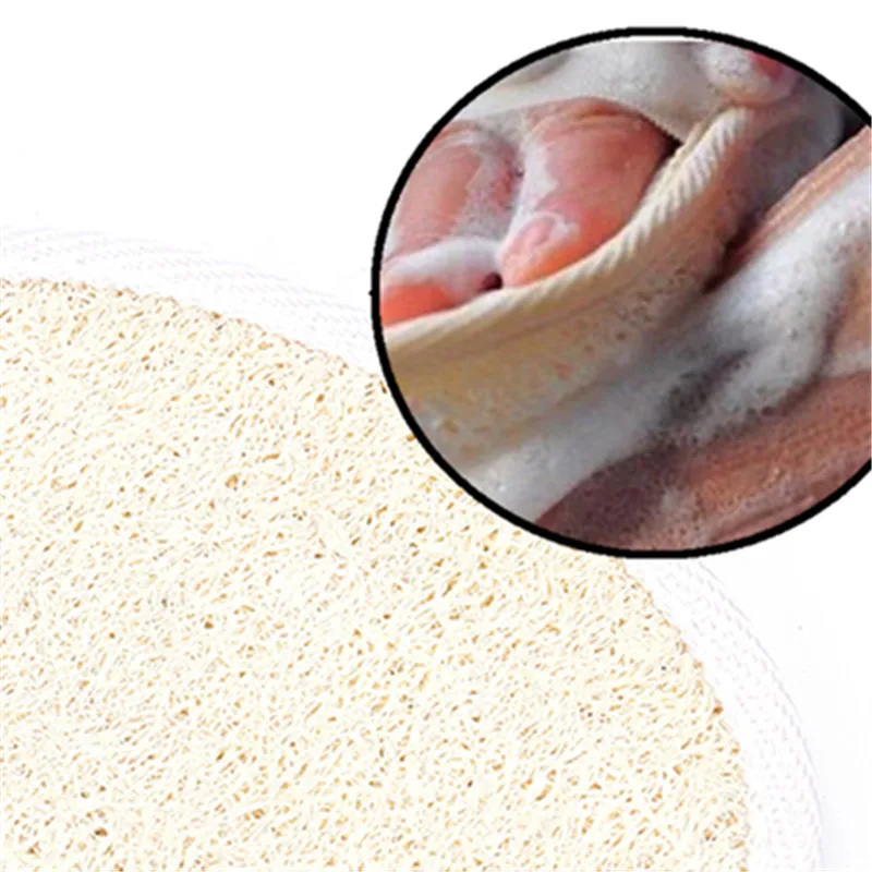 

1 шт., скребок для тела из натуральной люфы, отшелушивающая губка для ванны, мягкая щетка для душа, очиститель, подушечка для тела, инструмент для ухода за кожей, отшелушивающие подушечки