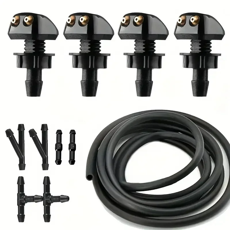 

Universal Car Auto Windshield Washer Hose Wiper Blade Pipe Jet Spray Nozzle Water Fluid Tube Joiner Connector Replacement Kit