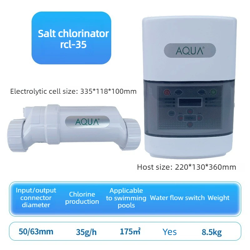 Swimming Pool Automatic Salt Chlorinator Physical Disinfection Sterilization Environmentally Friendly Non-toxic High-efficiency