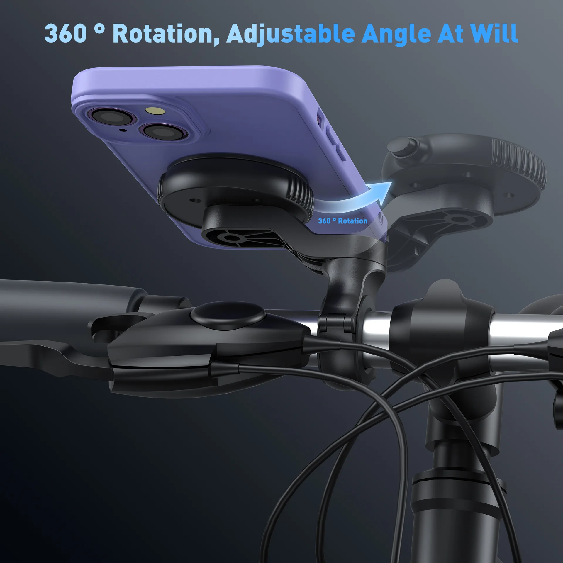 Universal Motorcycle Bike Mobile Phone Mount Magnetic Phone Holder Bicycle Riding Navigation Bracket
