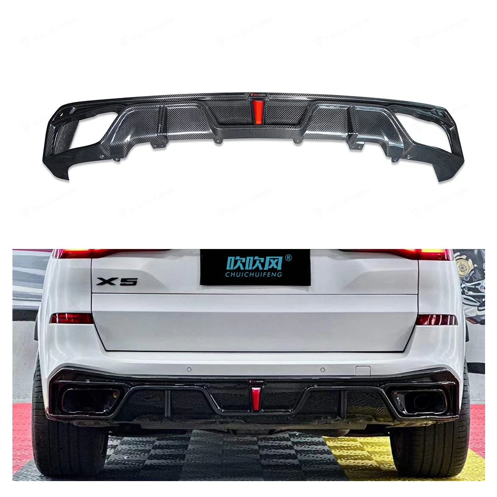 Dry Carbon Fiber Rear Bumper Lip Diffuser for X5 G05 2022-UP Rear Universal Car  Spoiler