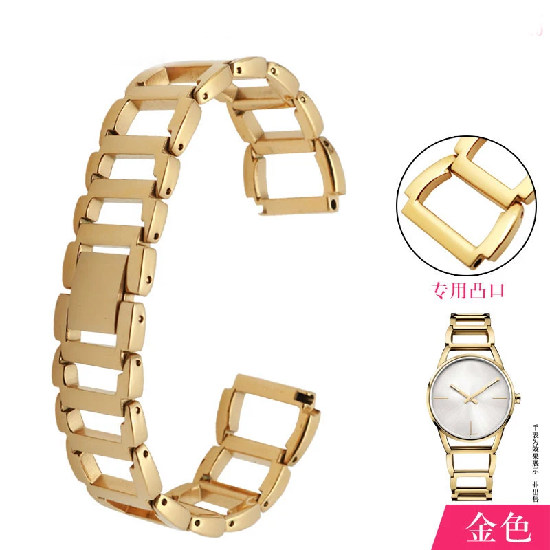 For CK steel Strap K3G223626 K3G231/6 K2Y2Y1 Huawei B3 B6 B7 Series Hollowed out precision steel watch strap 16mm Watchband