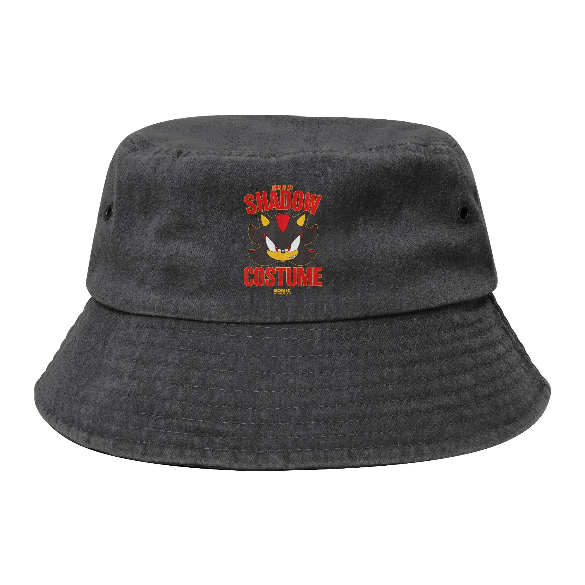 Hedgehog Shadow Game Cartoon Bucket Hats for Teen Beach  Distressed Cotton Sun Hats UV Protection for Outdoor Sport Fishing Hats