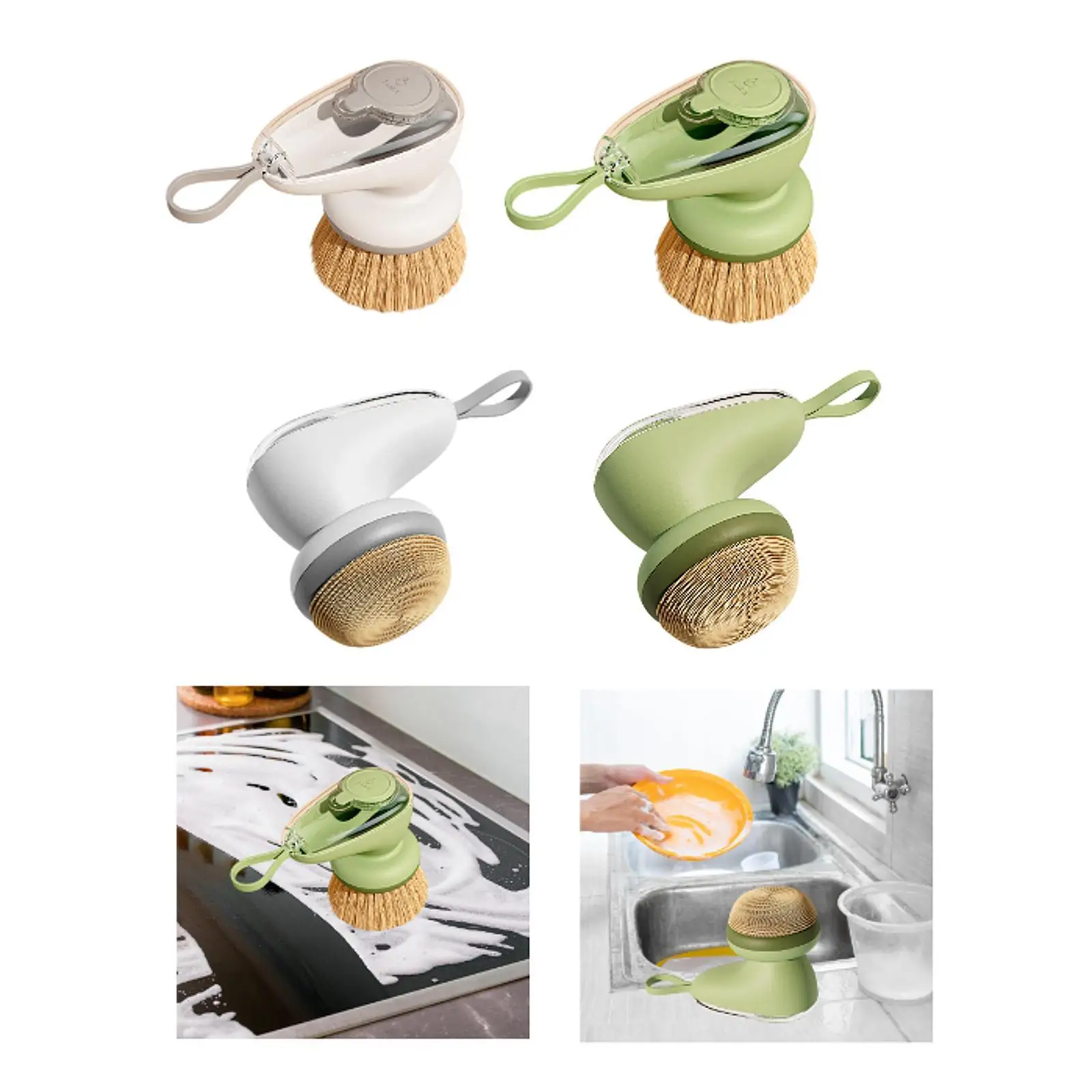

Dish Brush with Soap Dispenser Dish Soap for Pot Scrubber Sink Cleaner Pan