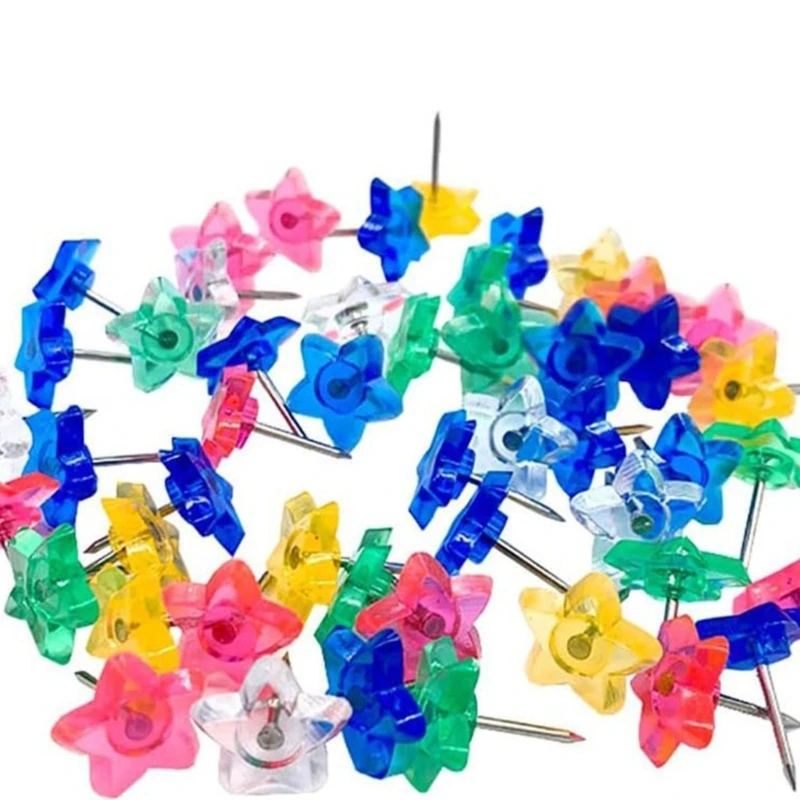 Map Thumb Tacks Map Pins Metal Materials Rounded Head Colorful with Metal Points Suitable for Craft Projects
