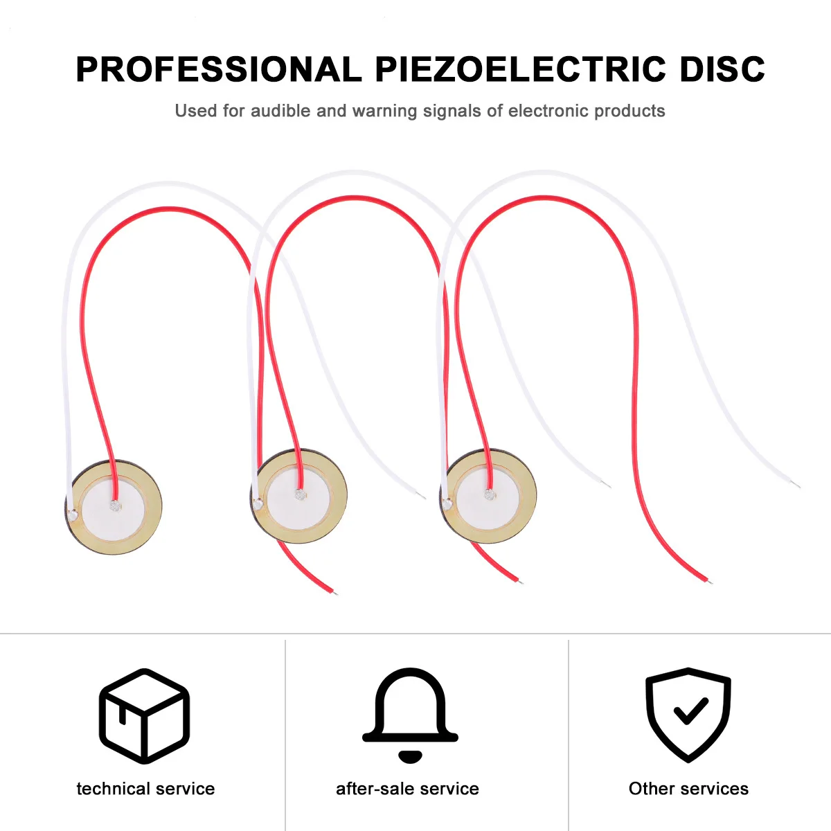 

12Pcs Piezo Disc Buzzer 27mm Copper Sheet Piezoelectric Chips Guitar Accessory Warning Signal Drum Trigger Low Power Consumption