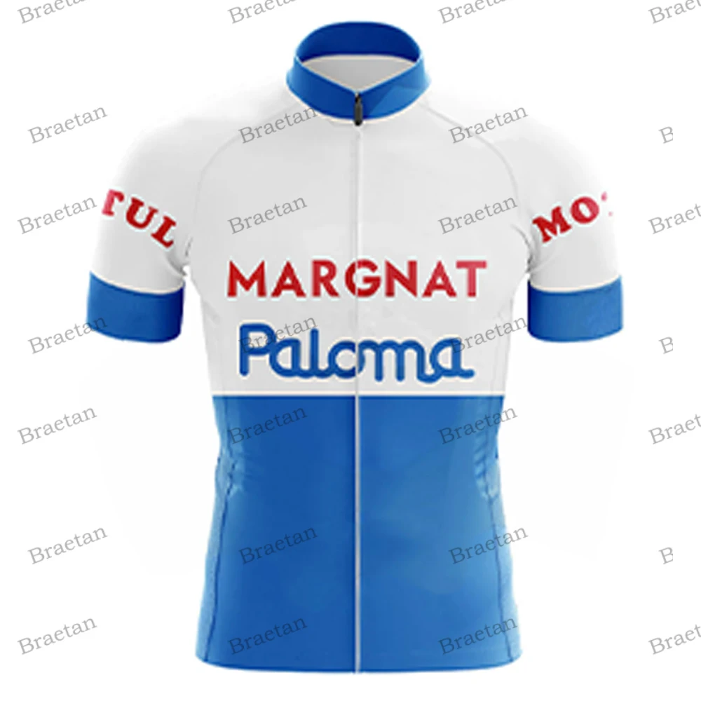 Faema Retro Cycling Jersey Men Short Sleeve VillageCycling Bike Clothing Cycling Wear Jersey Bicycle Clothes  Salvarani