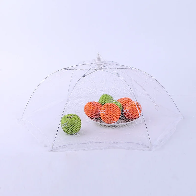 Food Covers Mesh Foldable Kitchen Anti Fly Mosquito Tent Dome Net Umbrella Picnic Protect Dish Cover (Random color)