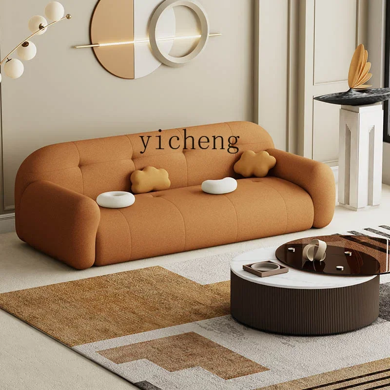 Cat Scratch Homestay Apartment Reception Cream Wind Double Triple Living Room Fabric Sofa