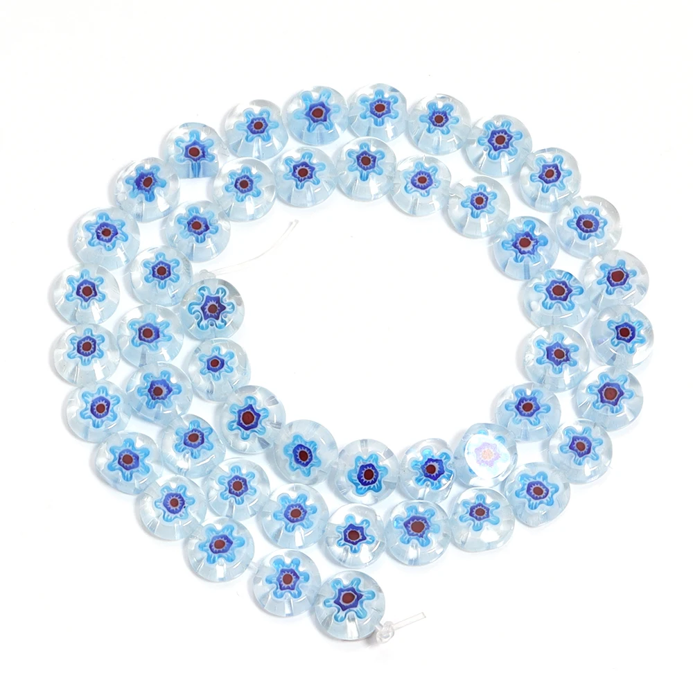 6/8/10mm Bloemvorm Millefiori Lampwork Glazen Kralen Veelkleurige Ronde Spacer Kralen voor Sieraden Maken DIY Armband Accessoires