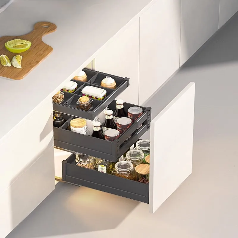 

Layered drawer type seasoning basket Kitchen cabinet seasoning Drawer Kitchen bowl seasoning