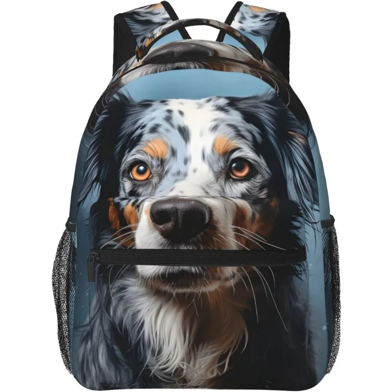 

laptop bag back to school Cartoon Shepherd Dog Lightweight Laptop Backpack Lightweight Multipurpose Travel Casual Daypack Unisex