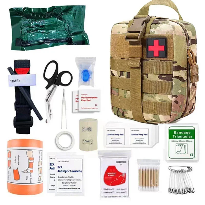 Outdoor First Aid Kit Tactical Medical Bag Waist Pack Hunting Camping Climbing Emergency Survival Bag Combine a set