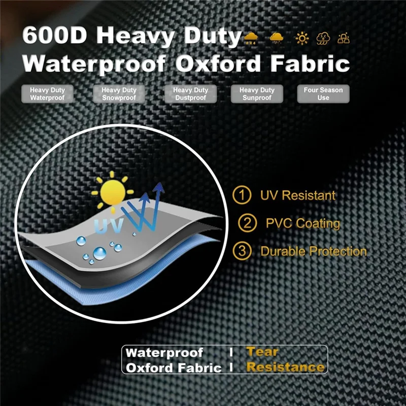 MOPHE-Patio Copri base per ombrellone Copri base per supporto per ombrellone quadrato esterno 600D Impermeabile Anti-UV, 30" L X 30" L X 5" A