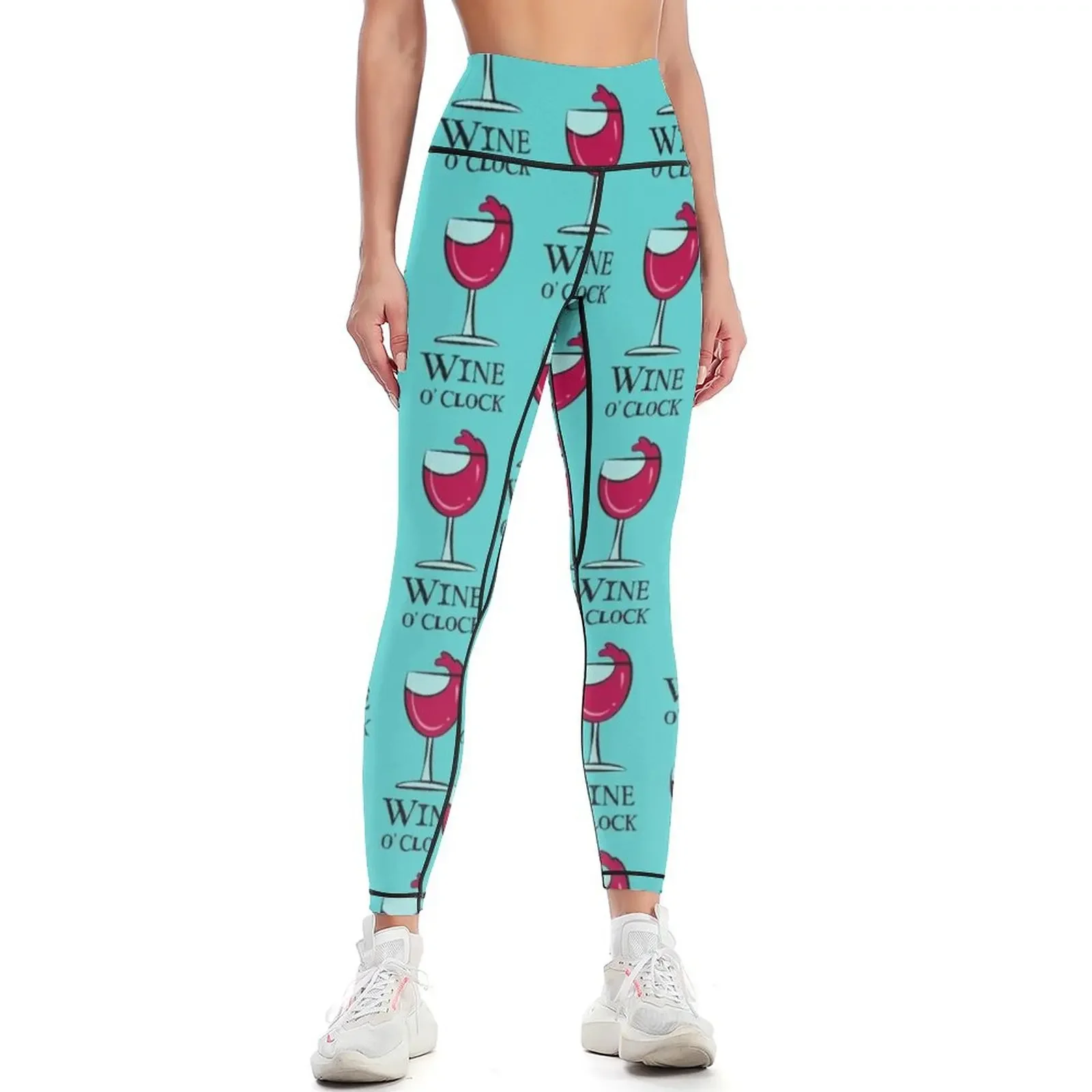 

Wine O' Clock Leggings gym's sportswear Female legging pants Training pants legging pants raises butt Womens Leggings