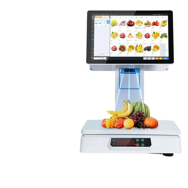 

Новый и интеллектуальный распознавающий аппарат для взвешивания и кассового аппарата «все в одном» для магазинов фруктов и деликатесов Cash Register для супермаркетов