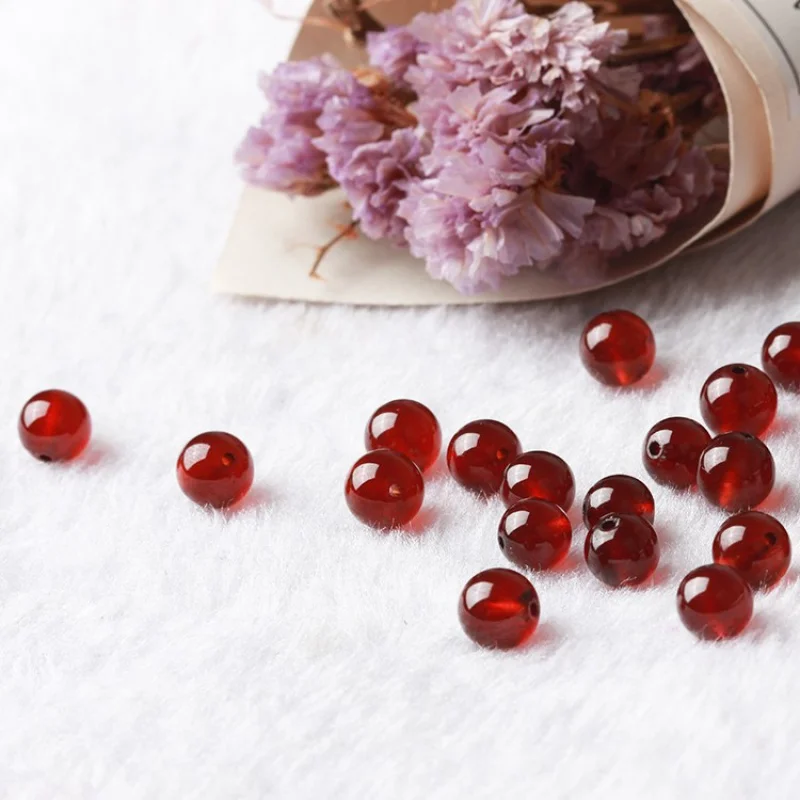 Natural 6A orange red garnet scattered beads crystal bracelet bracelet women's jewelry DIY accessories