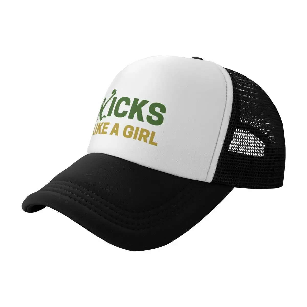 Kicks Like A Girl - Berretto da baseball verde e oro Dropshipping Cappello da uomo di lusso Cappello da uomo Cappello rigido di lusso Donna di lusso da uomo