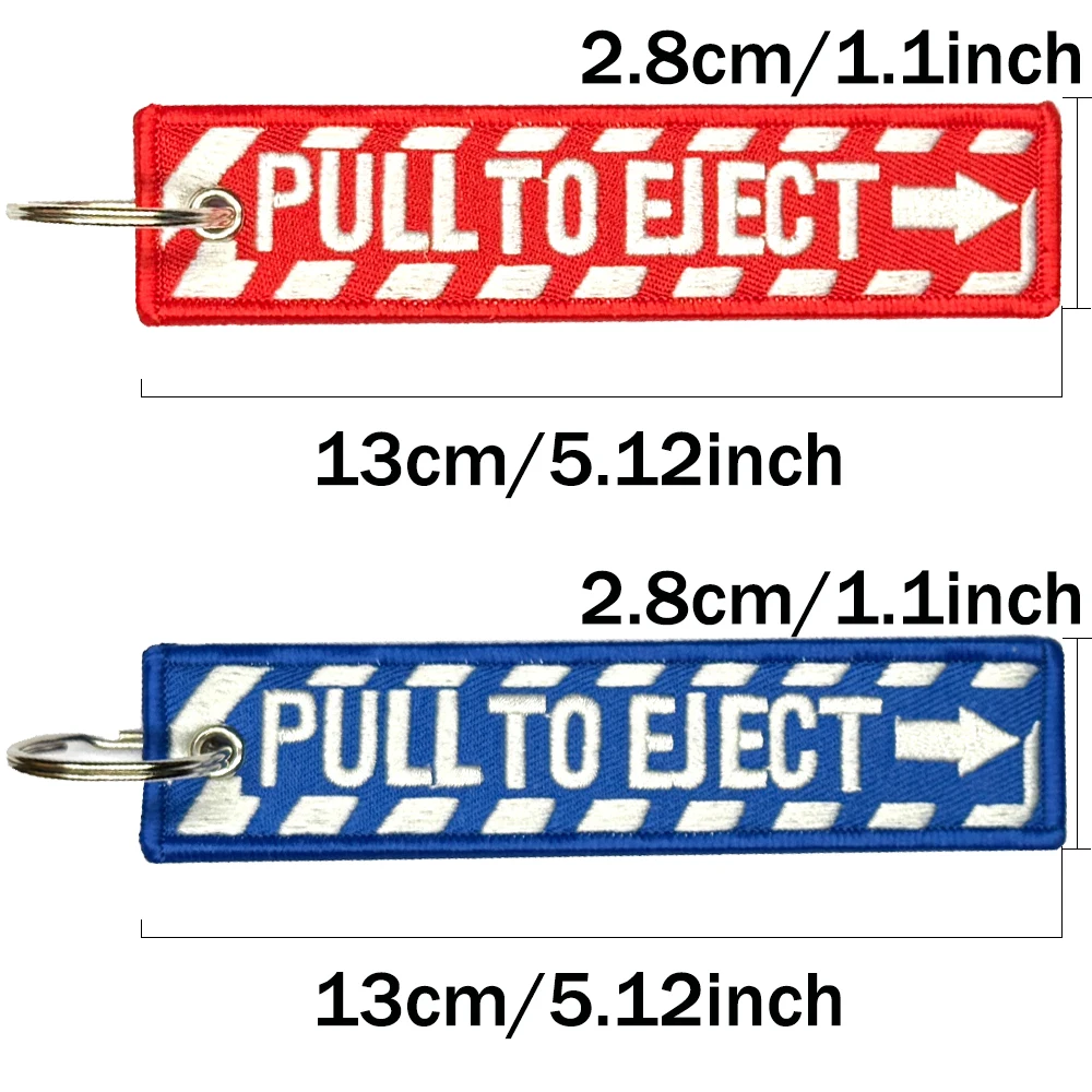 PULL TO EJECT Embroidery Key Chain For Motorcycles Jewelry Cars Keys Gift Fashion Key Ring Gifts Key Accessories