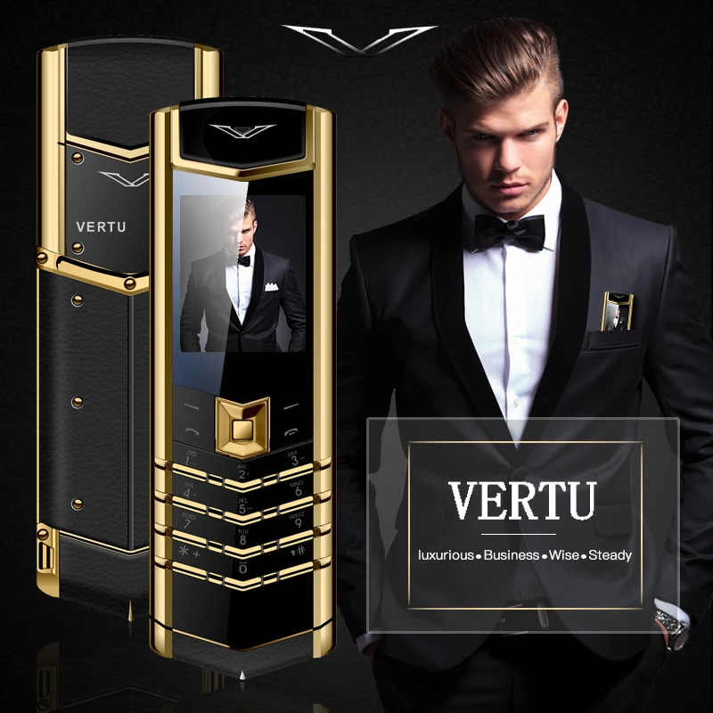 Luxury V10 Phone with Metal Leather Body Dual Card Slot Invisible Keyboard FM Radio And Camera - Premium Unisex Design