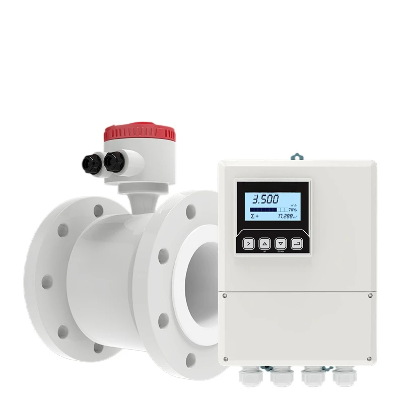 Electromagnetic flowmeter integrated split stainless steel water anti-corrosion pipeline LDG plug-in flowmeter DN100