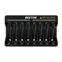 Beston 8 Slot Fast Smart Lithium Battery Charger for 1.5V AA AAA