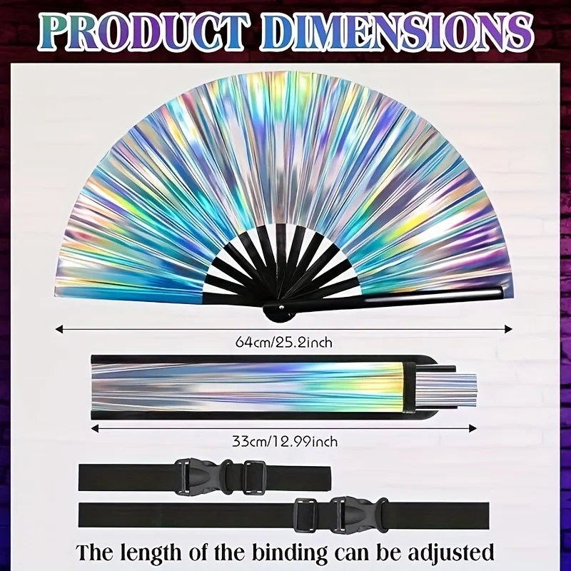 33CM bamboo ribs folding hand fan with bag PVC kungfu party dance folding fans