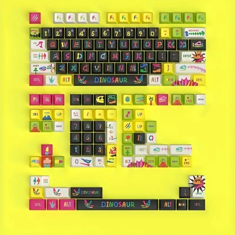 Dinosaur Bone-Themed Keycaps - Exquisite Dinosaur Bone Patterns - The Perfect Choice For Dinosaur Enthusiasts