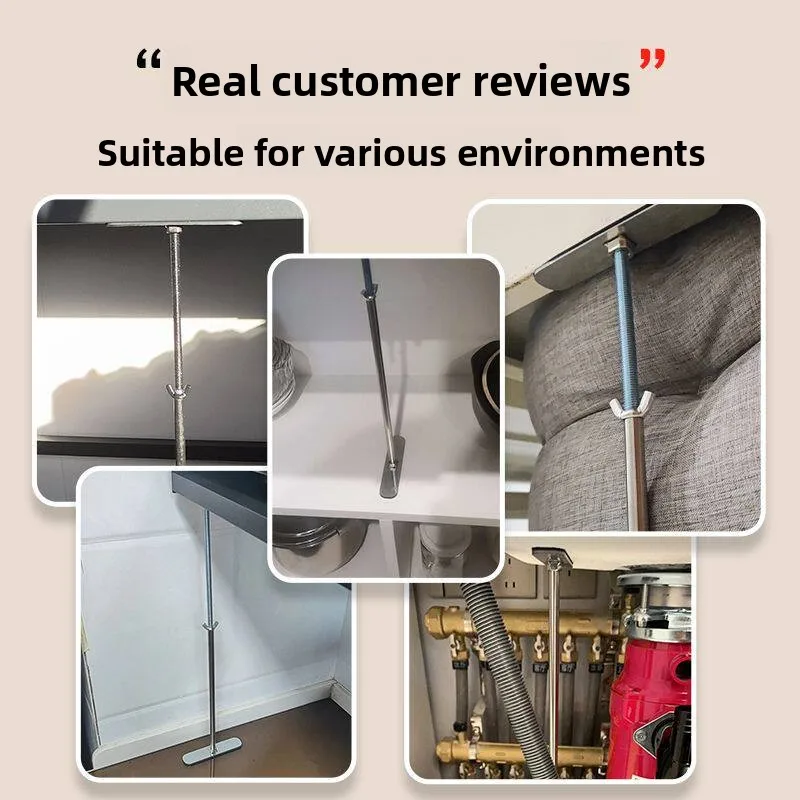 Kitchen Sink Support Rod Retractable No Drilling Undermount Basin Strong Load Bearing Vegetable Washing Hand Basin Bracket