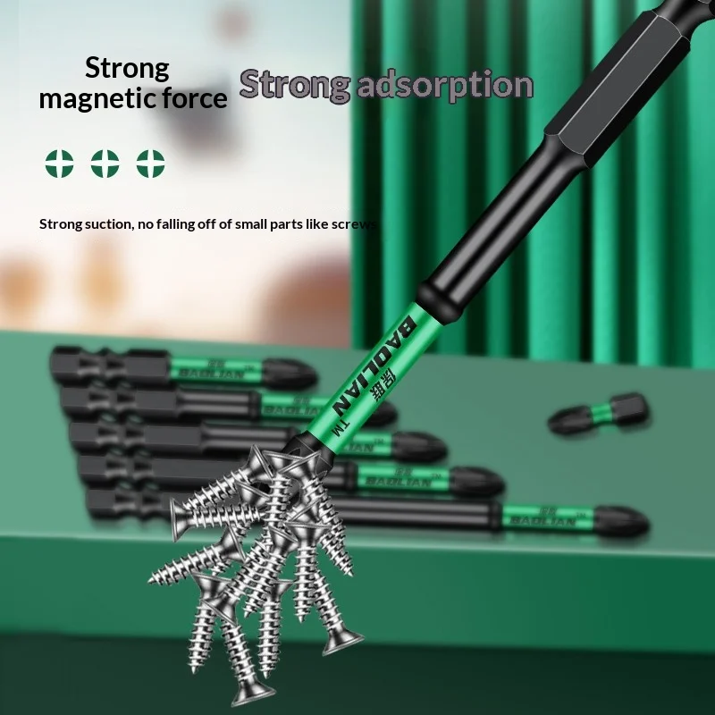 Anti-slip Coated Phillips Impact Drill Bits S2 Magnetic Toothed Screwdriver Bits For Household Electric Tool Bike Maintenance