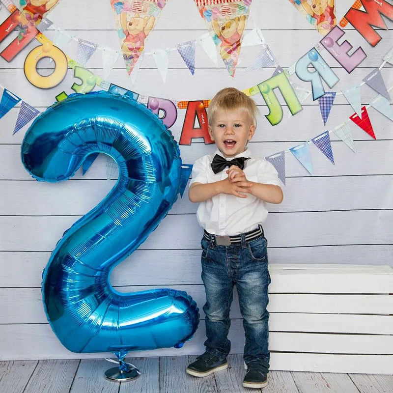 32 بوصة كبيرة احباط بالونات عيد ميلاد بالون أرقام الهيليوم 0-9 عيد ميلاد سعيد حفل زفاف زينة دش أرقام كبيرة Globos