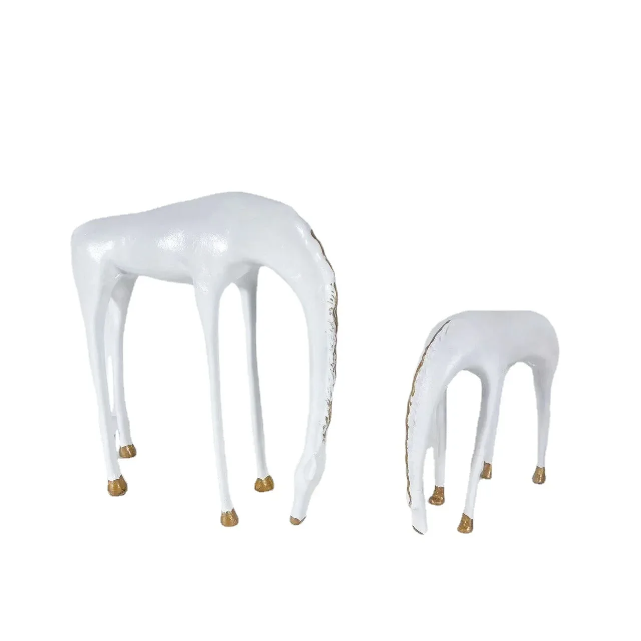 

CLL new Chinese-style simple metal bow head thin feet horse model house sales office soft decoration decoration