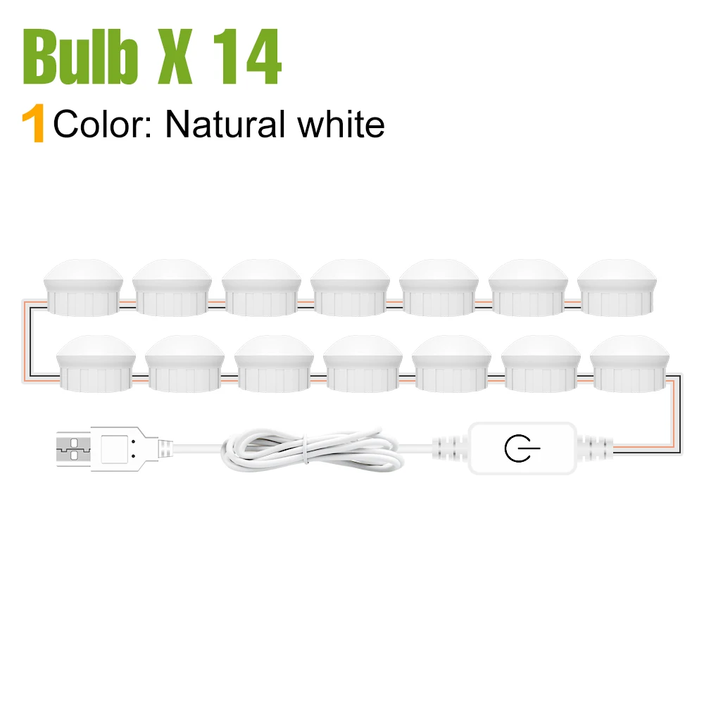 LED Make-upspiegel Gloeilamp Kaptafellamp Dimbaar Thuis Badkamer Slaapkamer Spiegels Decoratie Verlichting Wit/Roze USB DC 5V