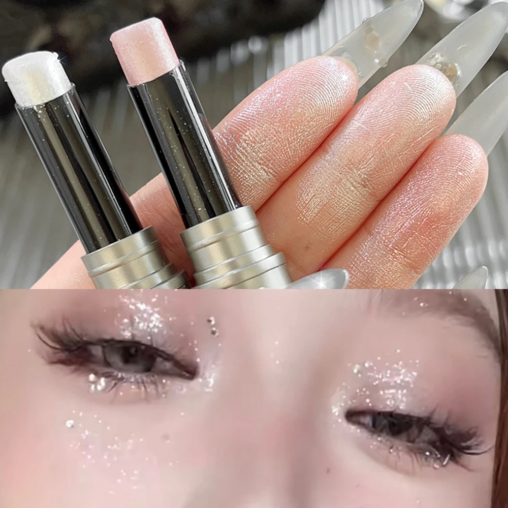 Jelly Shiny Highlighter Translucent Wet Bright Highlighter Pearlescent Silkworm Brightens Contour Eye Shadow Pen Korean Makeup