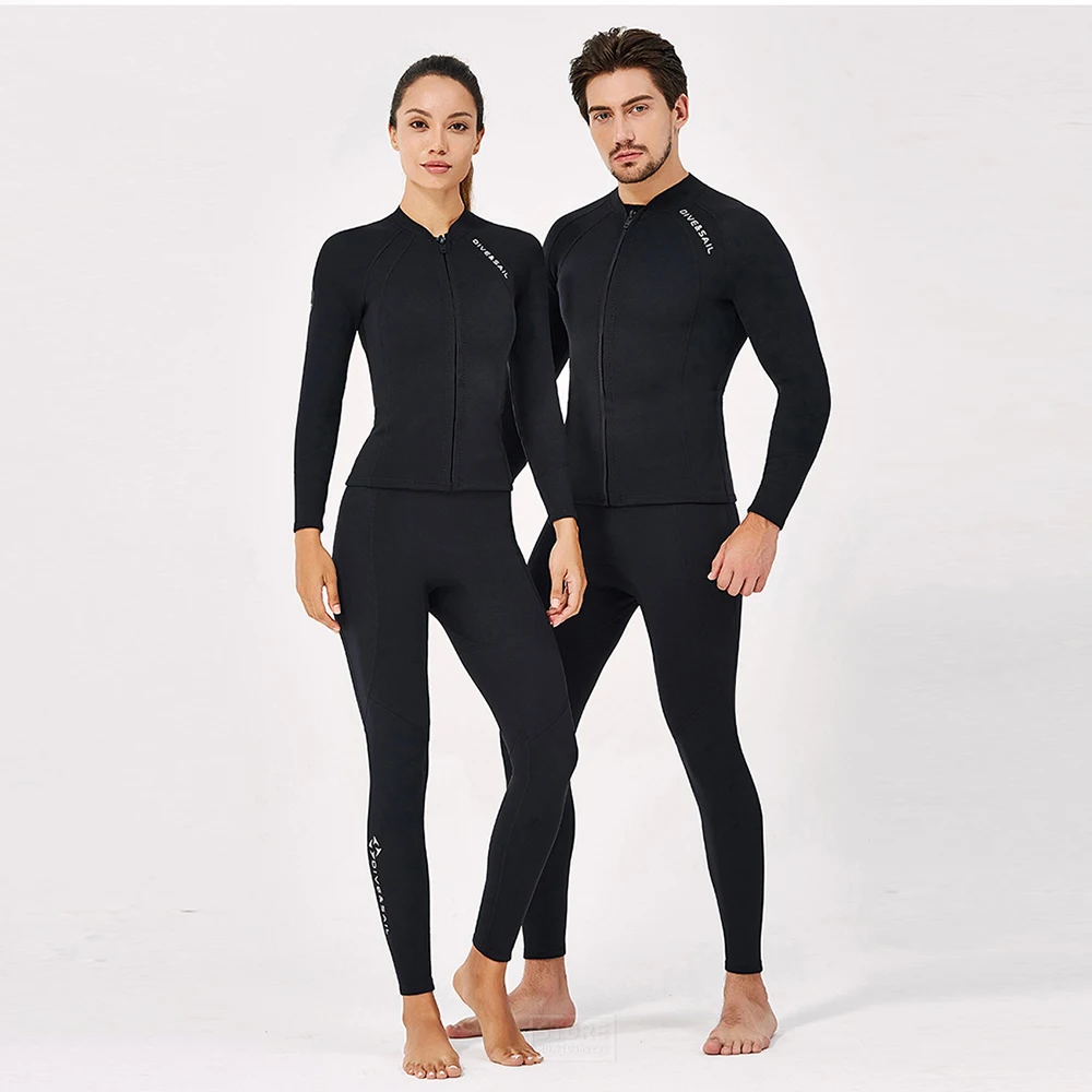 Neoprene 2MM 3MM Men Women Wetsuit Jacket Scuba Diving Suit Surf Snorkeling Underwater Fishing Spearfishing Kitesurf Equipment