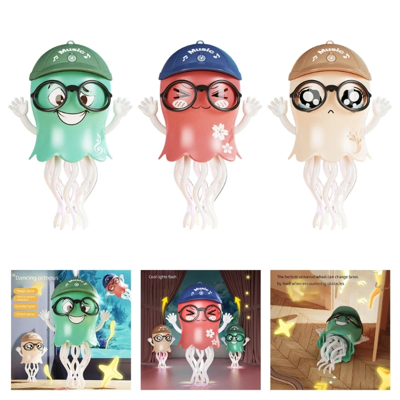 

Активируемая движением танцевальная игрушка-осьминоги избегает предметов, ритмично движется под музыку, интерактивное снятие